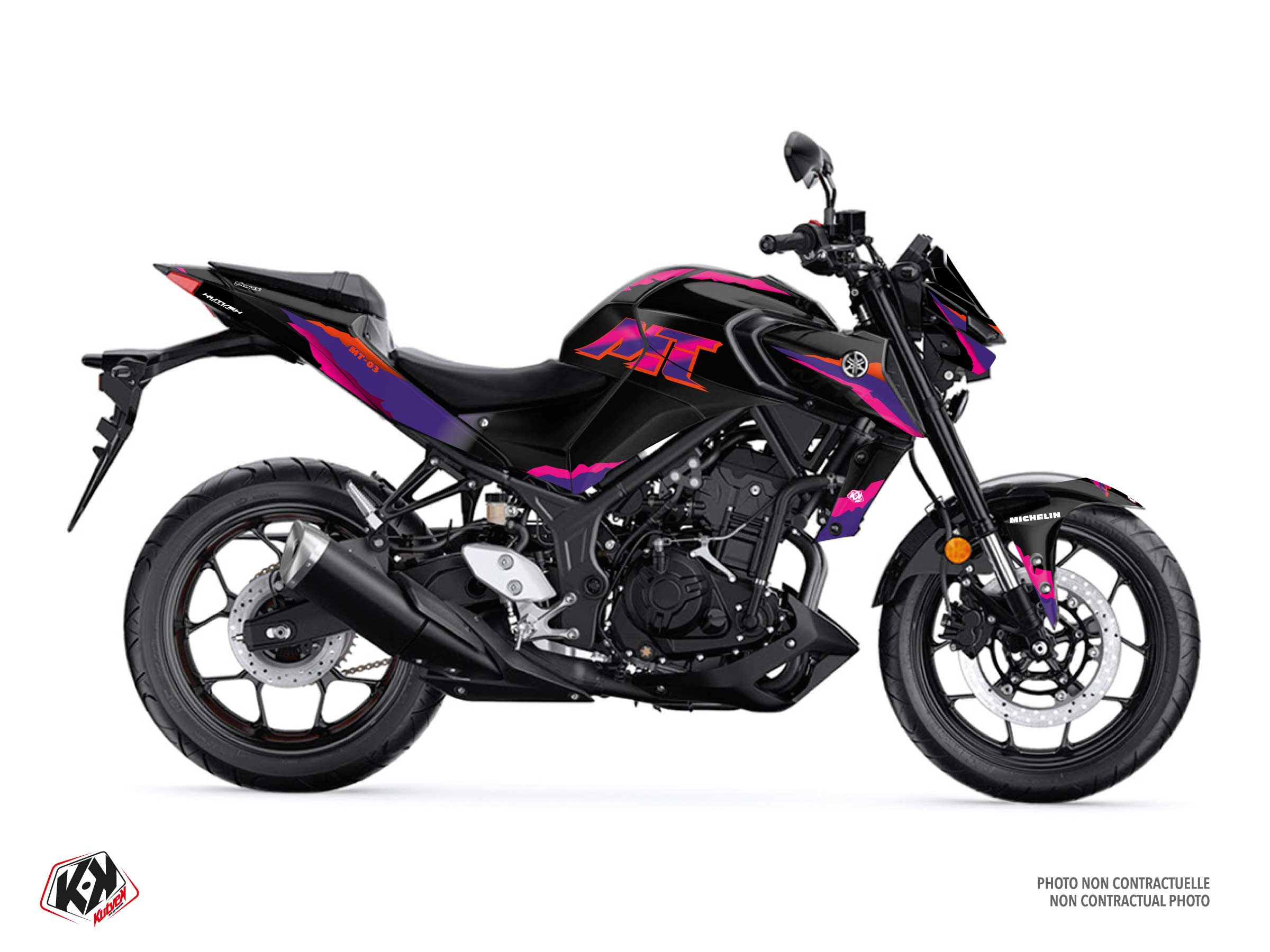 Yamaha Mt 03 Street Bike Fifty Graphic Kit Black