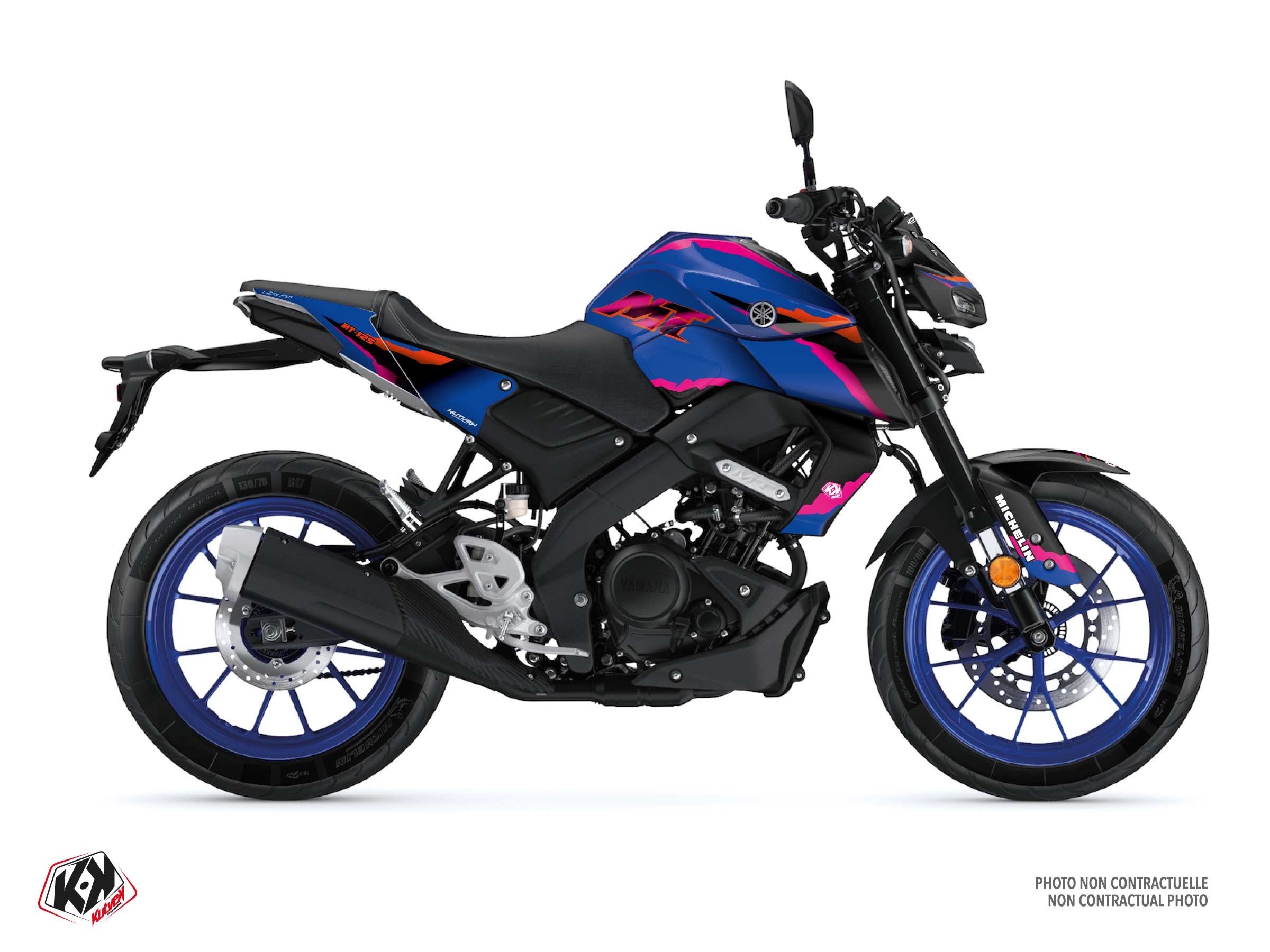 Yamaha Mt 125 Street Bike Fifty Graphic Kit Blue