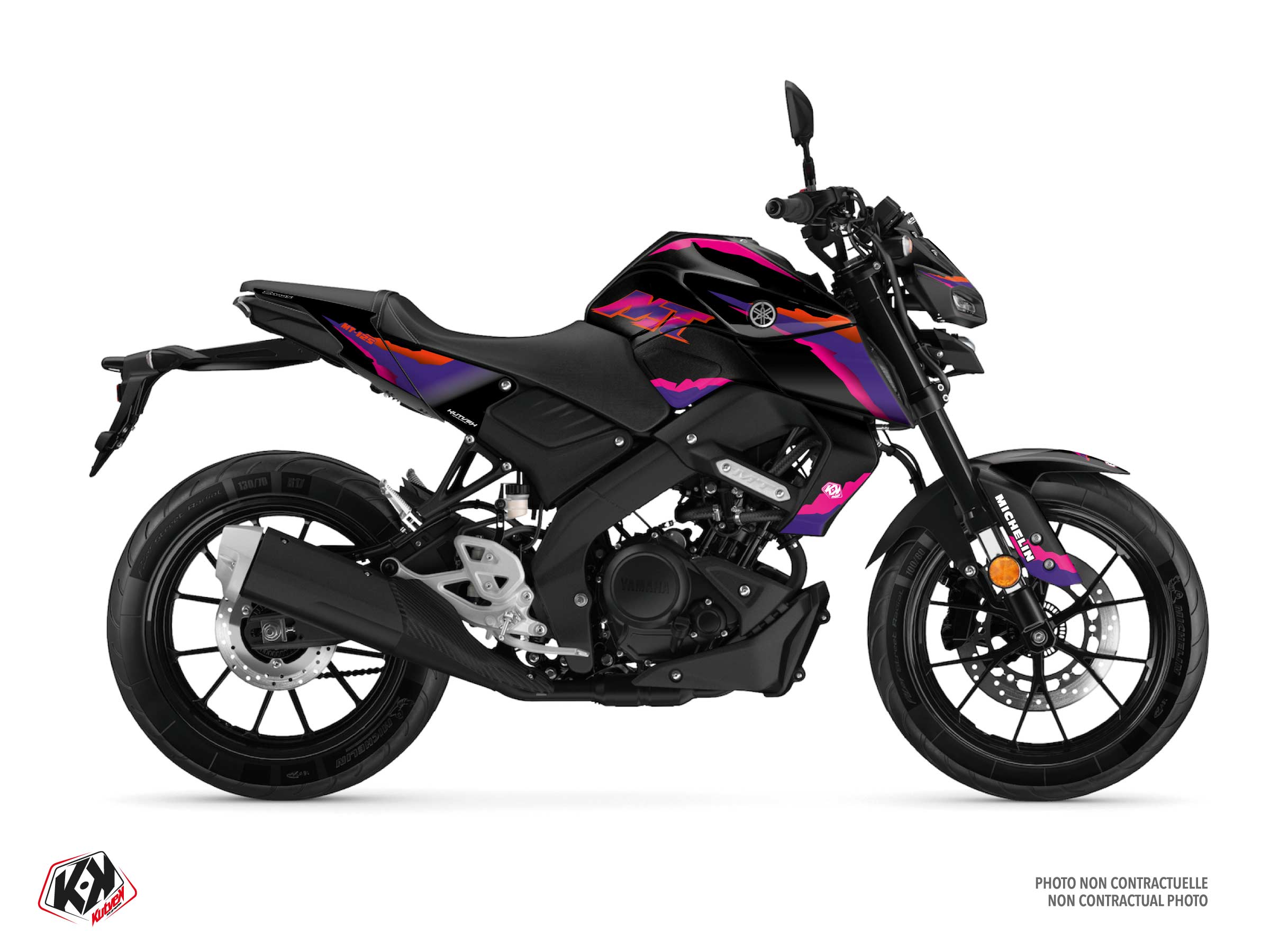 Yamaha Mt 125 Street Bike Fifty Graphic Kit Black