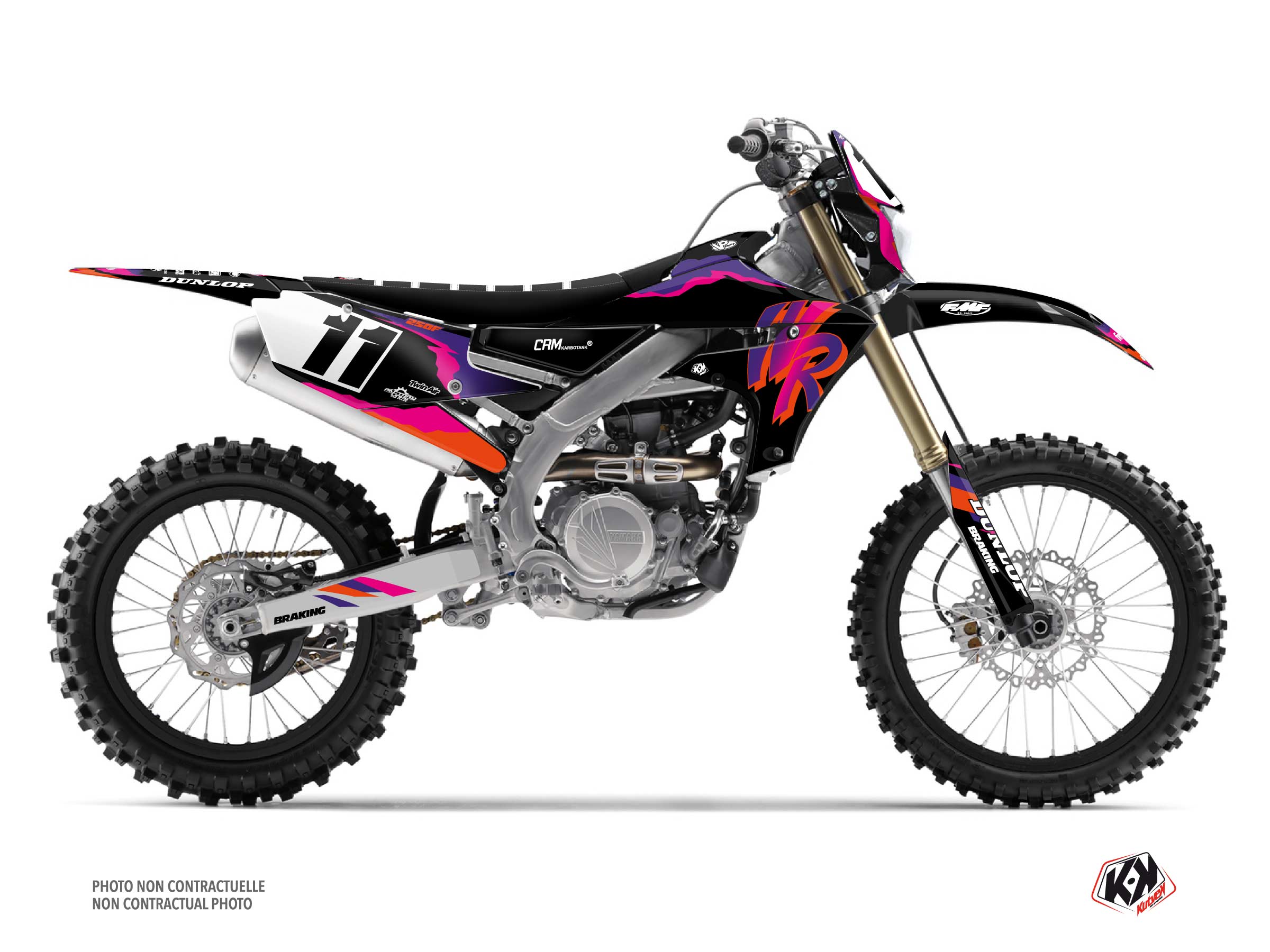 Yamaha Wr 250 F Dirt Bike Fifty Graphic Kit Black