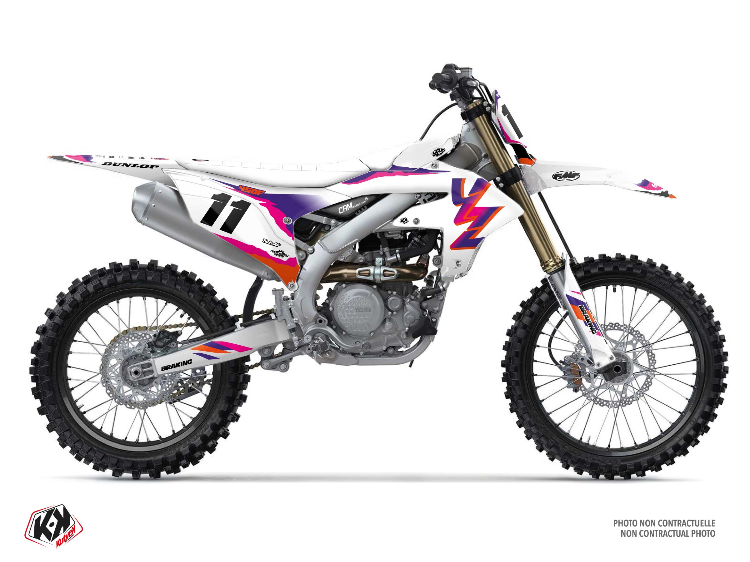 Yamaha Yz 450 F Dirt Bike Fifty Graphic Kit White