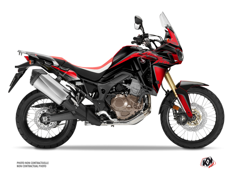 Kit Déco Moto fighter Honda Africa Twin CRF 1000 L Rouge Noir