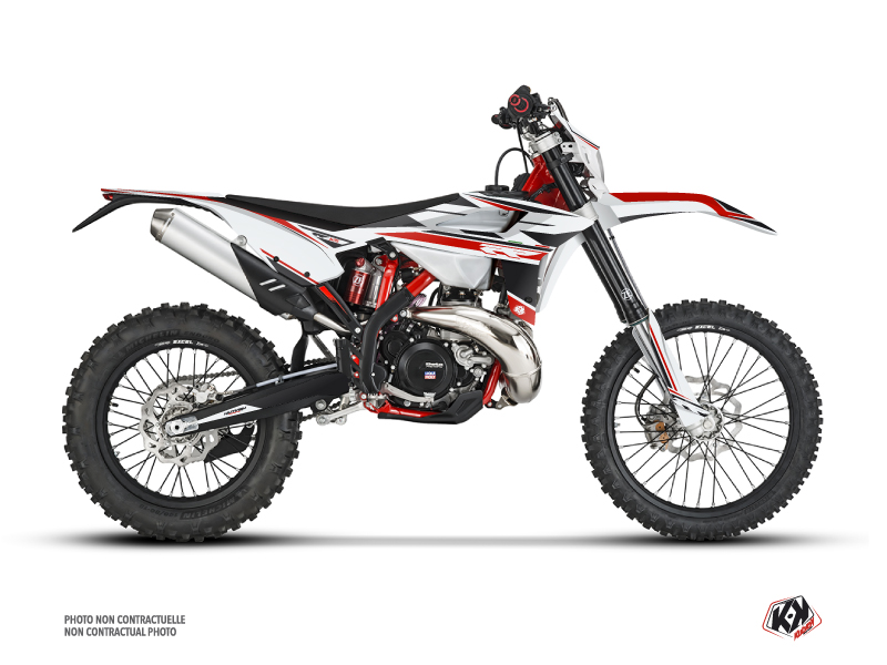 Beta 125 RR 2-stroke Dirt Bike FIRENZE Graphic Kit White Red Black