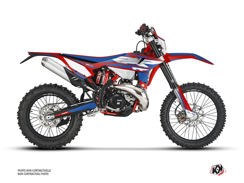 Beta 125 RR 2-stroke Dirt Bike FIRENZE Graphic Kit Red Blue