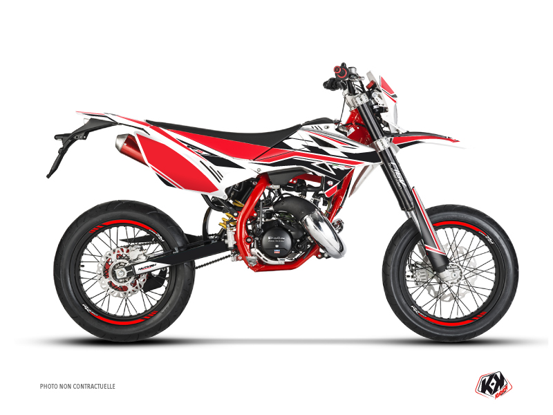 Beta RR 50 Motard 50cc FIRENZE Graphic Kit White Red Black