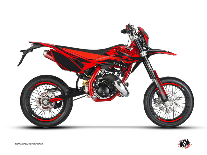 Beta RR 50 Motard 50cc FIRENZE Graphic Kit Red Black