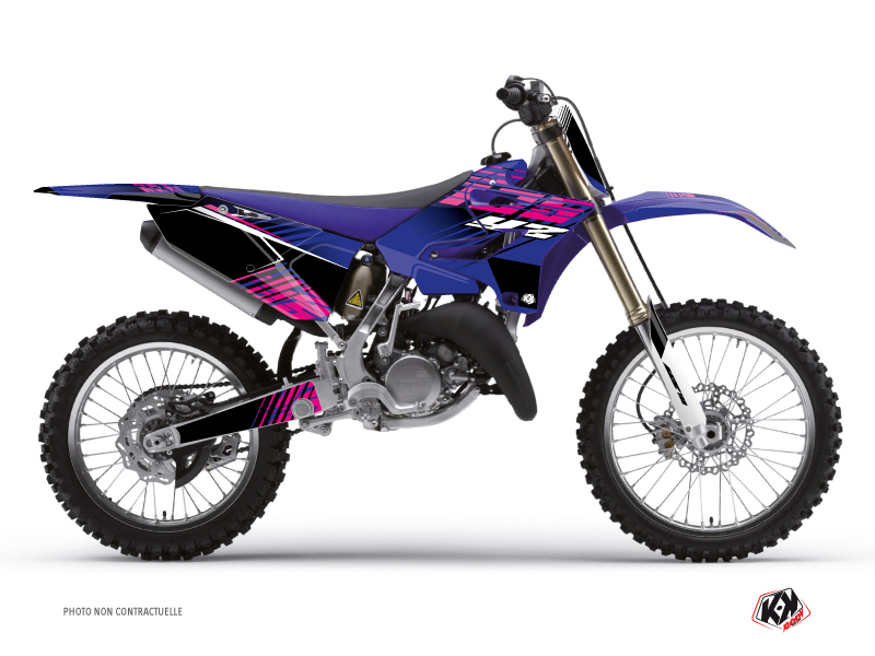 Yamaha 125 YZ Dirt Bike Flow Graphic Kit Pink Kutvek Kit Graphik