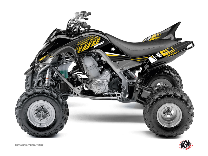 Kit graphique Quad Flow Yamaha 700 Raptor Jaune 60th Anniversary - Kutvek  Kit Graphik