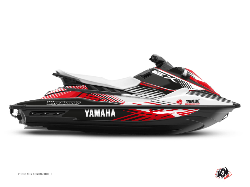 Yamaha EX Jet-Ski Flow Graphic Kit White Red