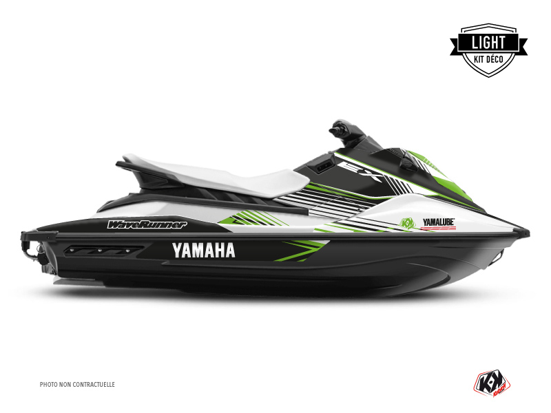 Yamaha EX Jet-Ski Flow Graphic Kit White Green LIGHT