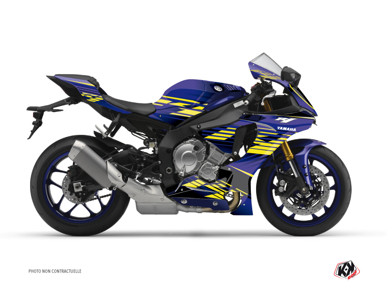 Kit Déco Moto Flow Yamaha R1 Jaune