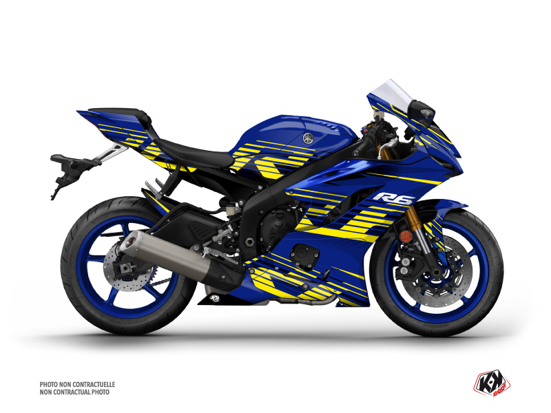 Yamaha R6 Street Bike Flow Graphic Kit Yellow