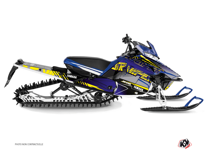 Yamaha SR Viper Snowmobile Flow Graphic Kit Yellow