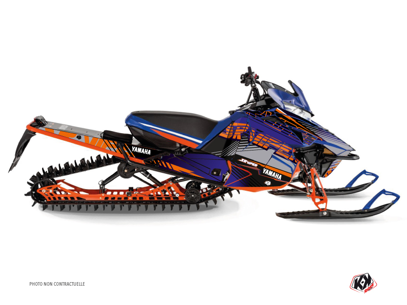 Yamaha SR Viper Snowmobile Flow Graphic Kit Orange