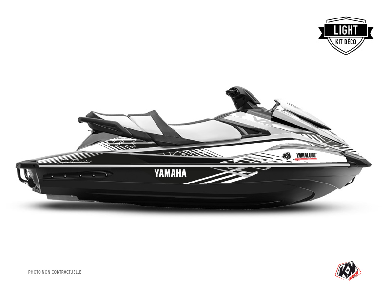 Yamaha VX Jet-Ski Flow Graphic Kit White Black LIGHT