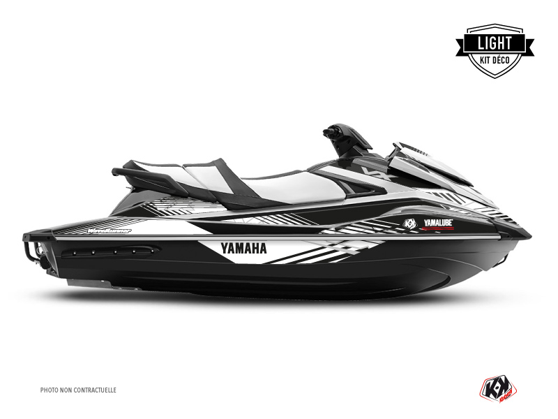Yamaha VX Jet-Ski Flow Graphic Kit Black White LIGHT