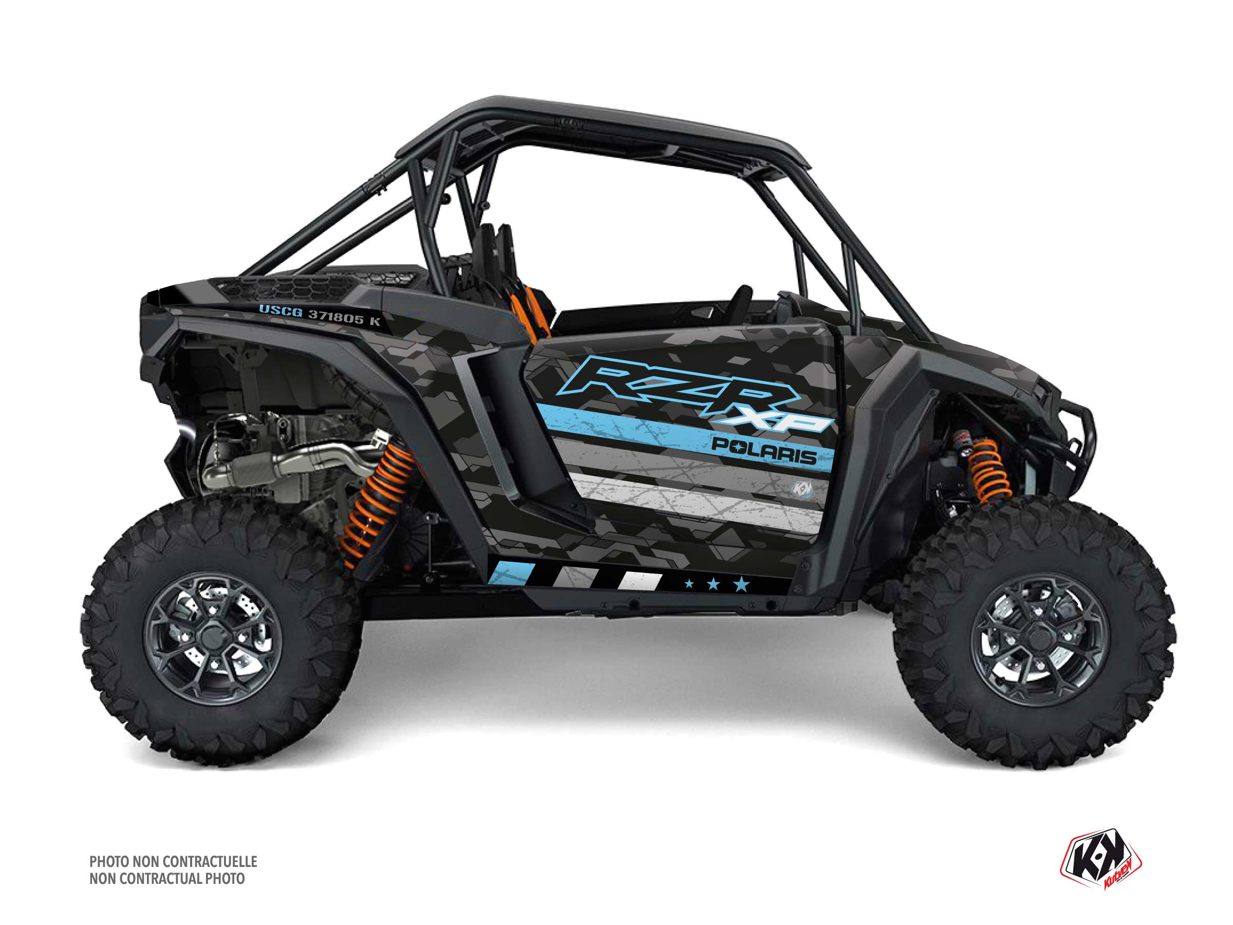 Polaris Rzr Xp Utv Force Graphic Kit Blue