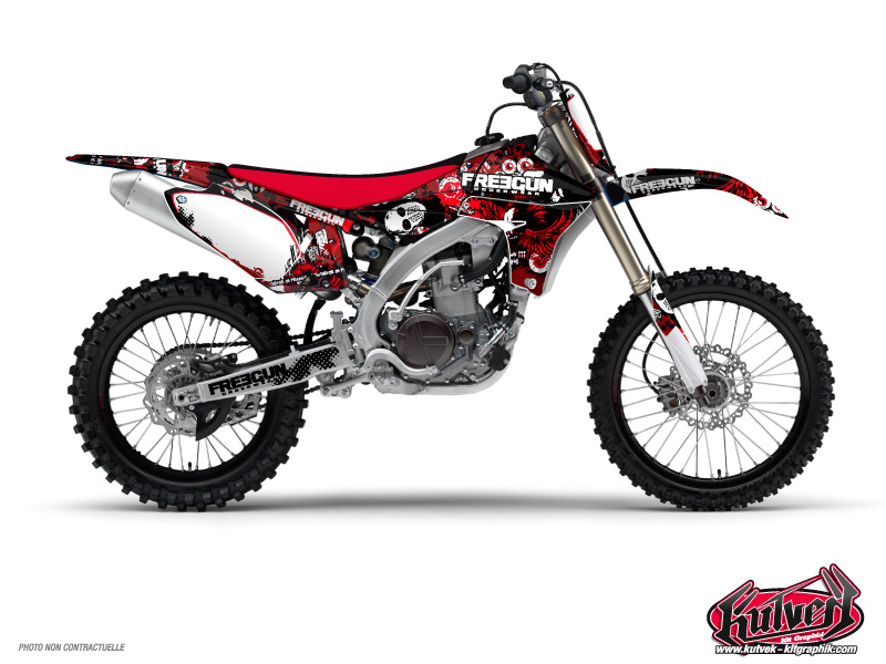 Yamaha 250 YZF Dirt Bike Freegun Graphic Kit Red