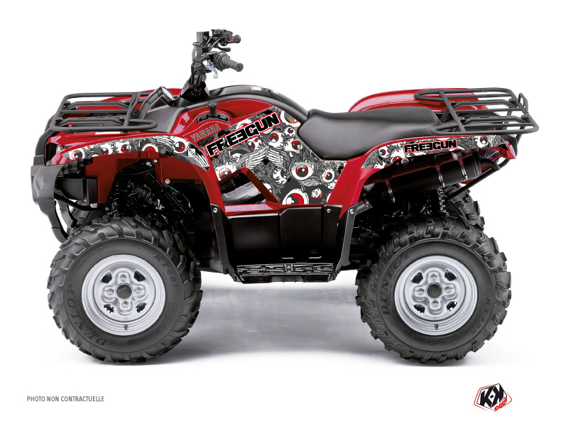 Kit Déco Quad Freegun Eyed Yamaha 125 Grizzly Rouge