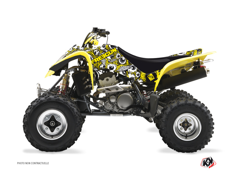 Suzuki 250 LTZ ATV Freegun Eyed Graphic Kit Yellow