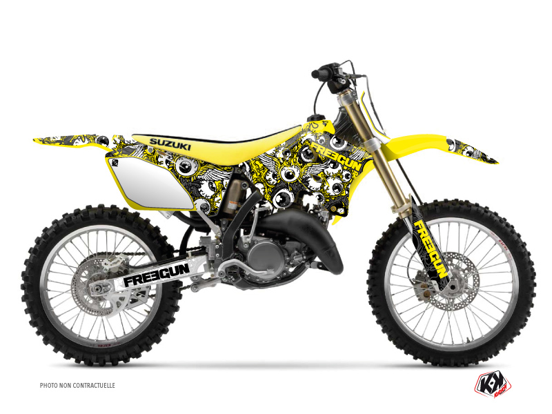 Kit Déco Moto Cross Freegun Eyed Suzuki 250 RM Jaune