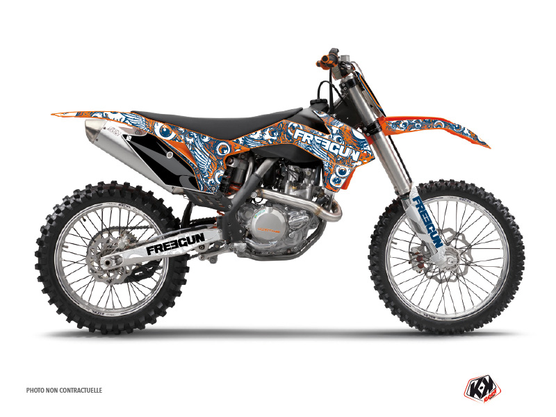 KTM 250 SX Dirt Bike Freegun Eyed Graphic Kit Orange