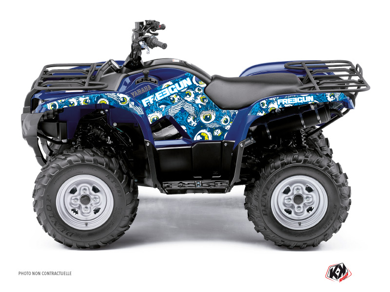 Kit Déco Quad Freegun Eyed Yamaha 300 Grizzly Bleu