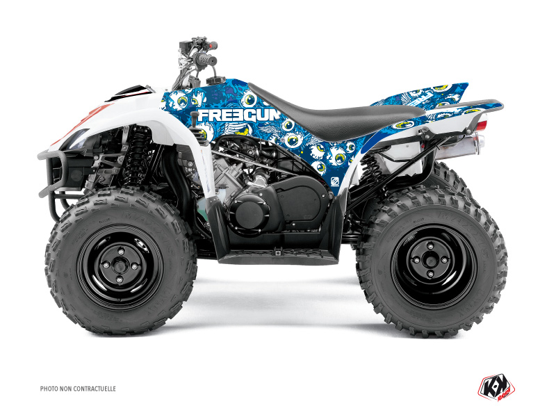 Yamaha 350-450 Wolverine ATV Freegun Eyed Graphic Kit Blue