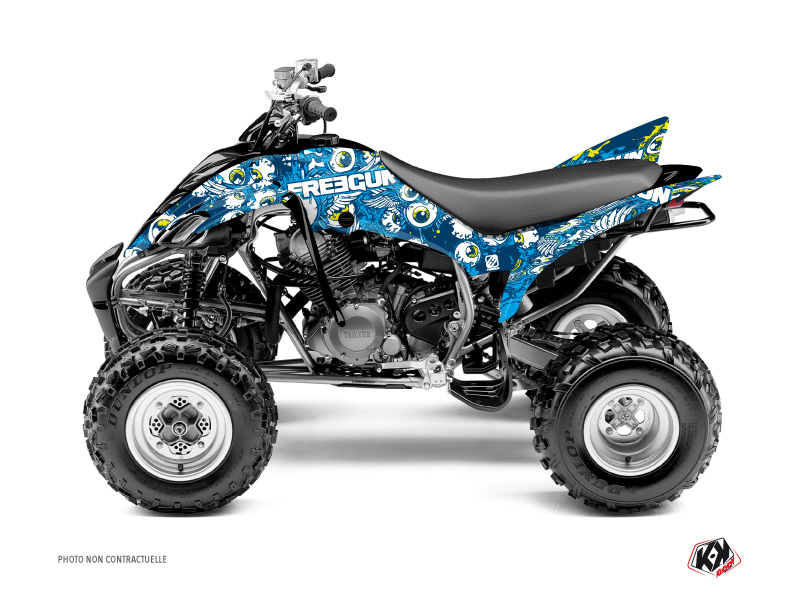 Yamaha 350 Raptor ATV Freegun Eyed Graphic Kit Blue