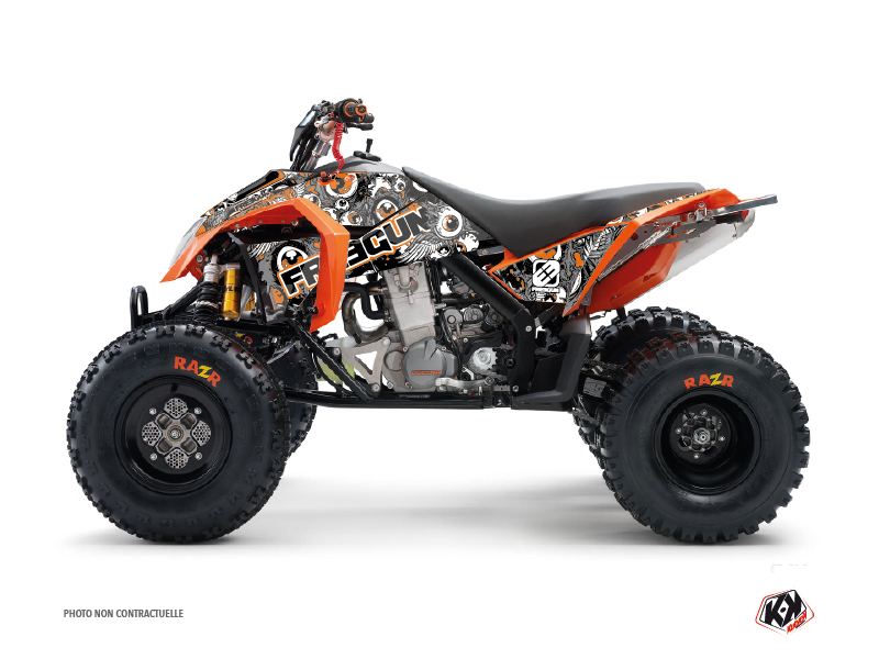 KTM 450-525 SX ATV Freegun Eyed Graphic Kit Grey Orange