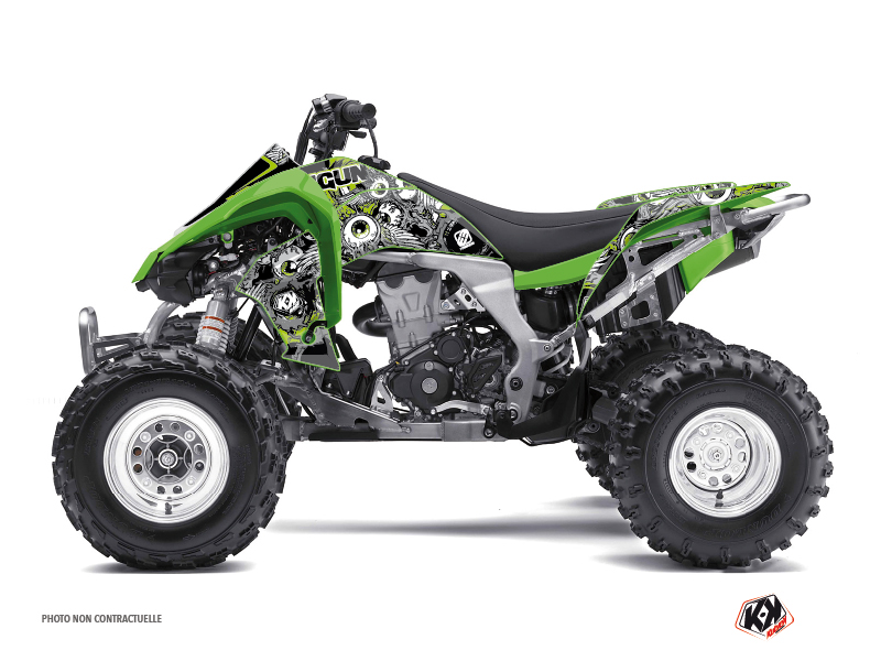 Kawasaki 450 KFX ATV Freegun Eyed Graphic Kit Green