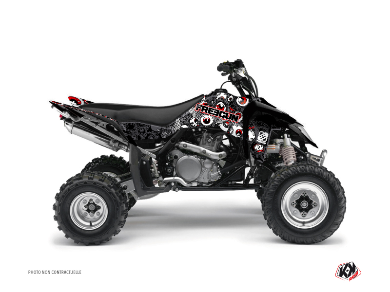 Suzuki 450 LTR ATV Freegun Eyed Graphic Kit Grey Red