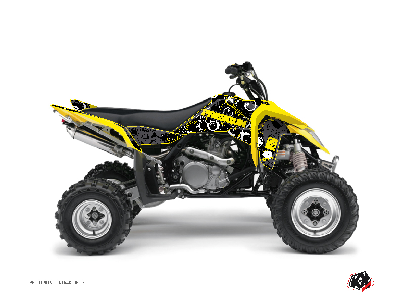 Suzuki 450 LTR ATV Freegun Eyed Graphic Kit Yellow