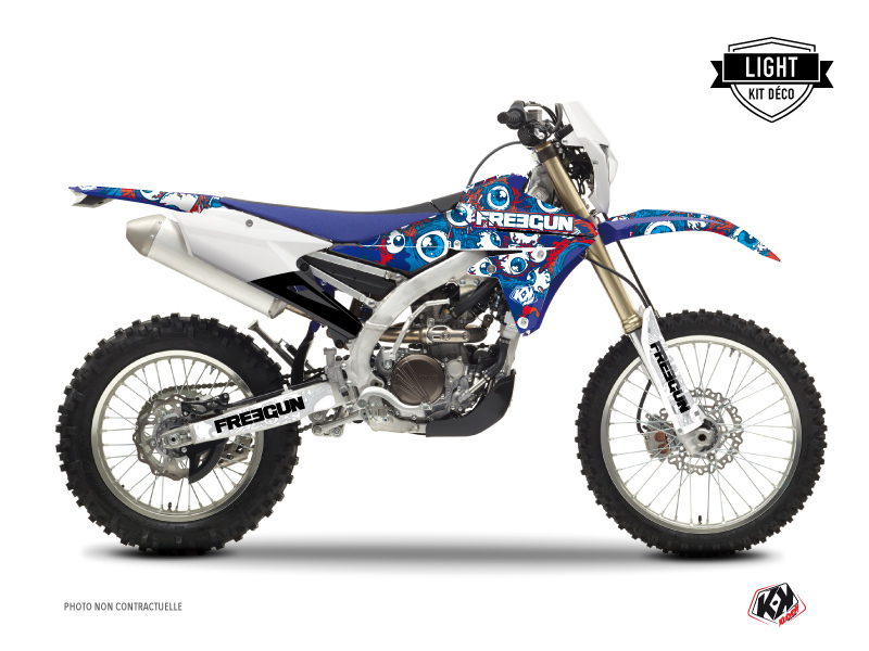 Kit Déco Moto Cross Freegun Eyed Yamaha 450 WRF Rouge LIGHT