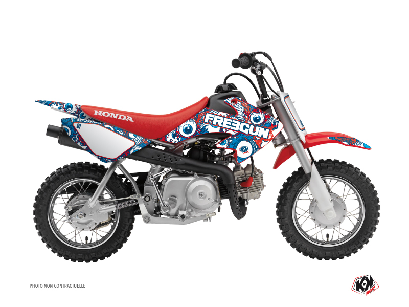 Honda 50 CRF Dirt Bike Freegun Eyed Graphic Kit Red
