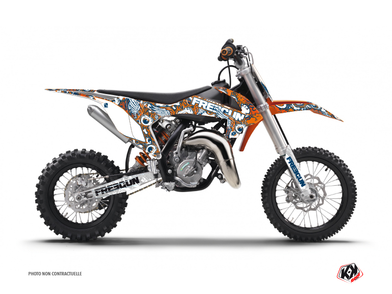 KTM 50 SX Dirt Bike Freegun Eyed Graphic Kit Orange