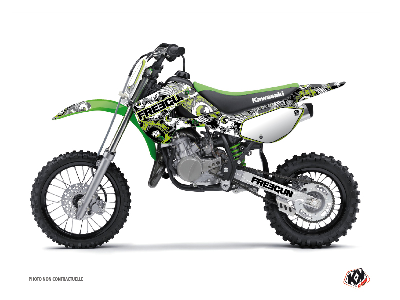 Kit Déco Moto Cross Freegun Eyed Kawasaki 65 KX Vert