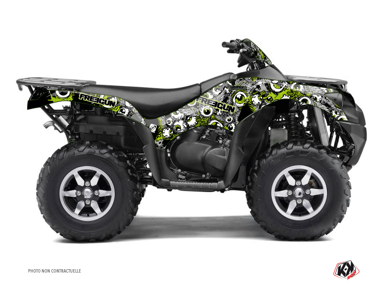 Kawasaki 650 KVF ATV Freegun Eyed Graphic Kit Green