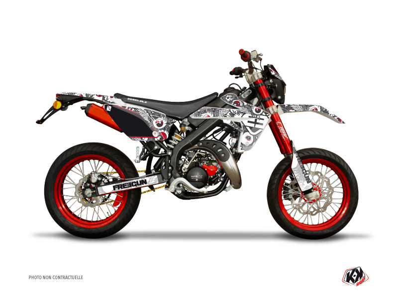 Rieju MRT 50 50cc Freegun Eyed Graphic Kit Grey Red