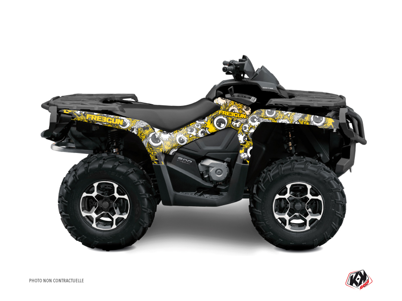 Kit Déco Quad Freegun Eyed Can Am Outlander 1000 Jaune