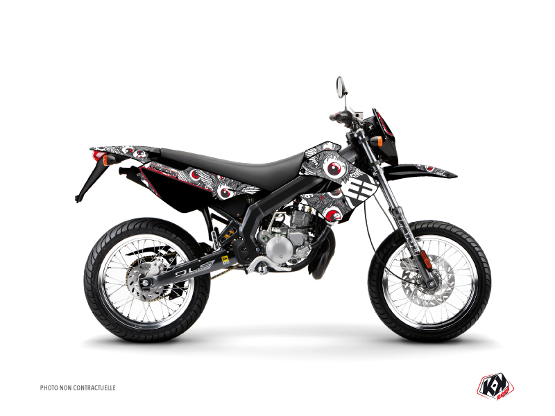 Derbi Xrace 50cc Freegun Eyed Graphic Kit Grey Red