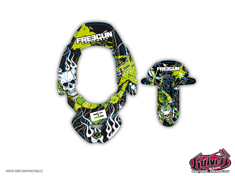 Stickers Tour de cou Leatt Brace Dirt Bike Freegun Graphic Kit Green