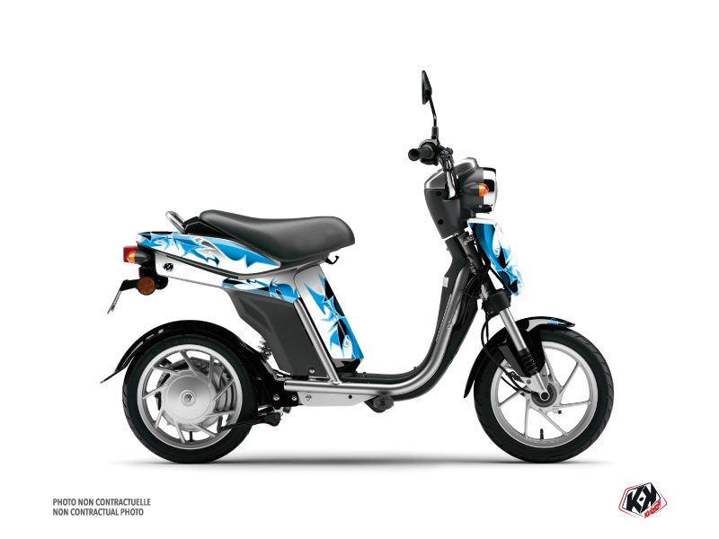 Yamaha Eco-3 Scooter Fun Graphic Kit Blue