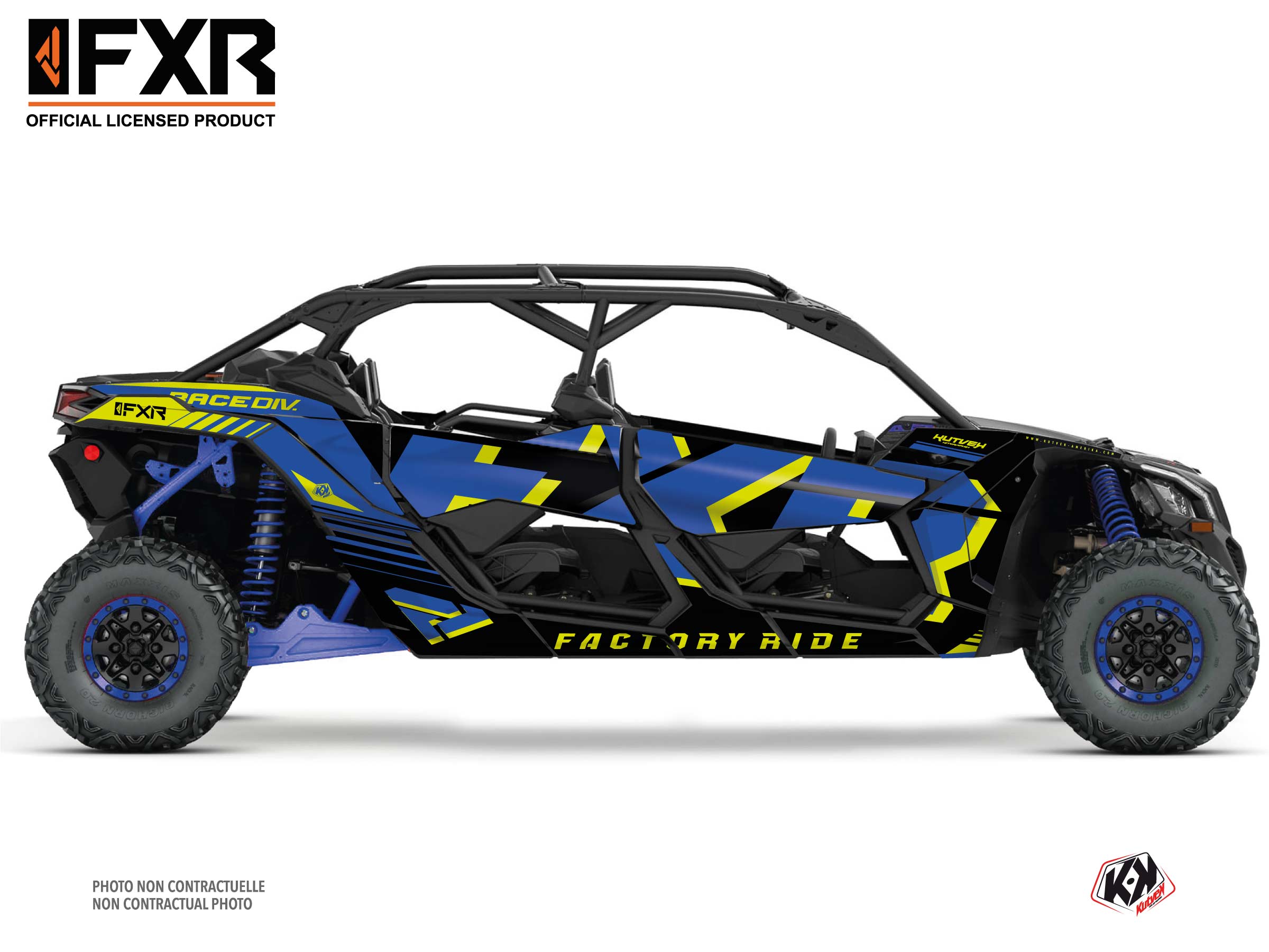 Can Am Maverick X3 MAX UTV FXR N1 Graphic Kit Blue
