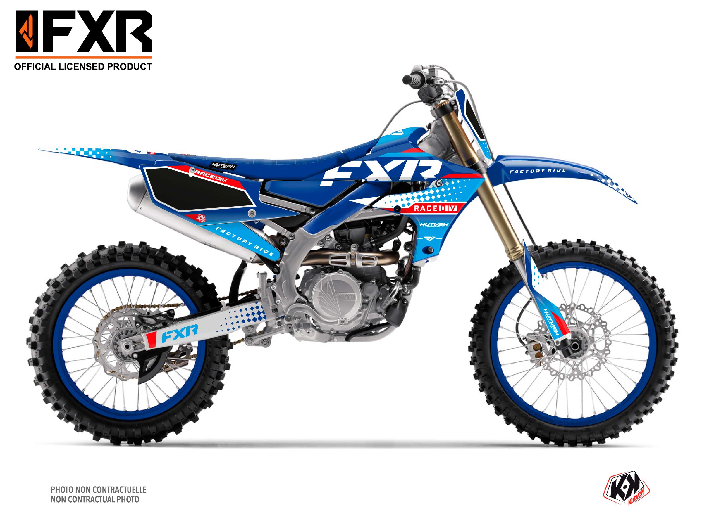 Kit Déco Moto Cross FXR N3 Yamaha 250 YZF Bleu