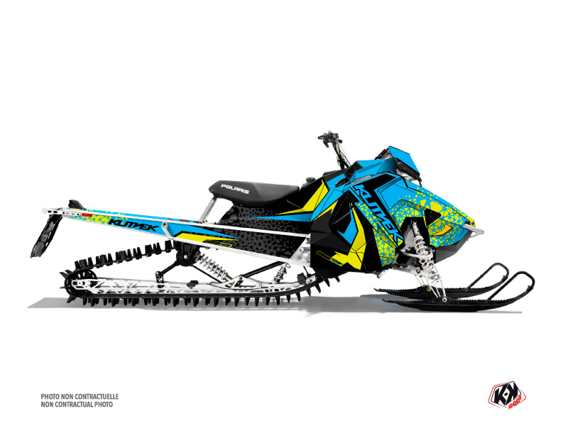 Polaris Axys Snowmobile Gage Graphic Kit Blue Yellow