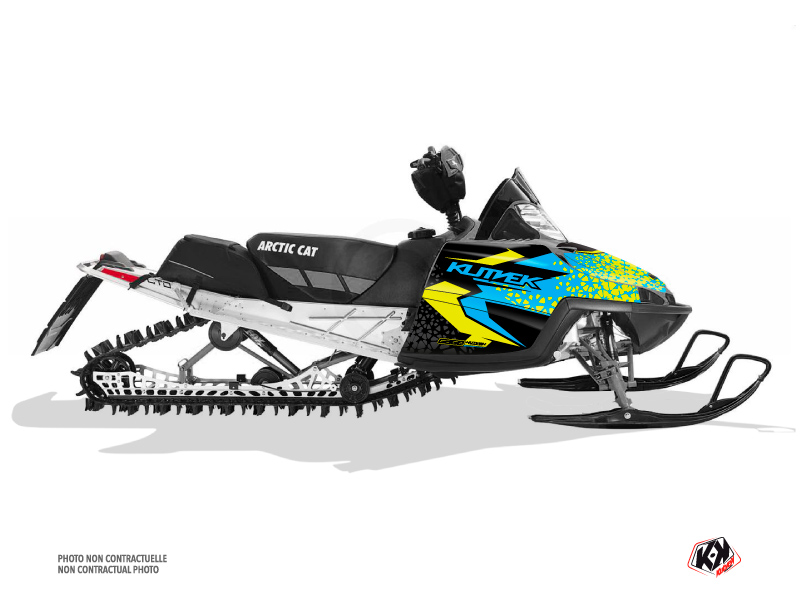 Kit Déco Motoneige Gage Arctic Cat CROSSFIRE / MSERIES Bleu Jaune