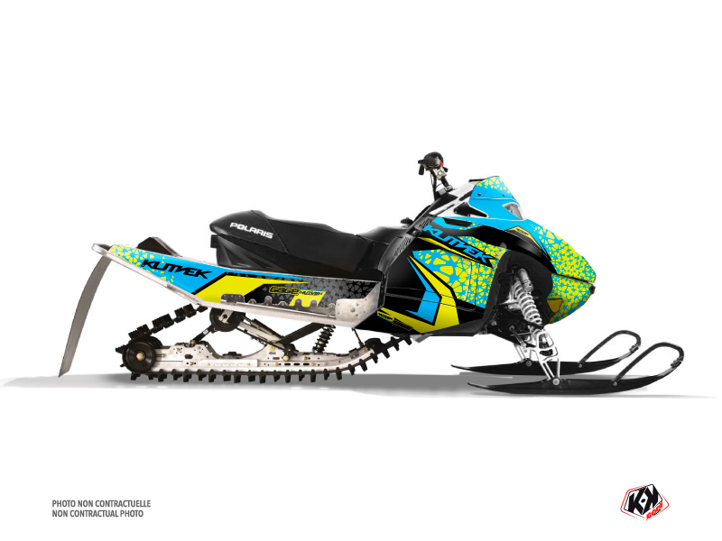 Polaris IQ RACER Snowmobile Gage Graphic Kit Blue Yellow