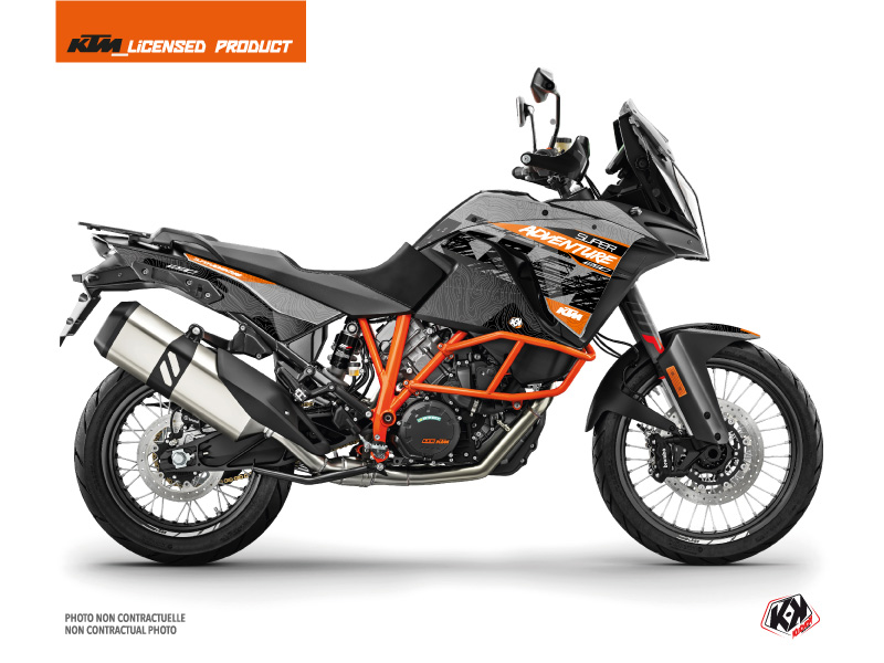 Kit Déco Moto Gear KTM 1290 Super Adventure R Gris Orange