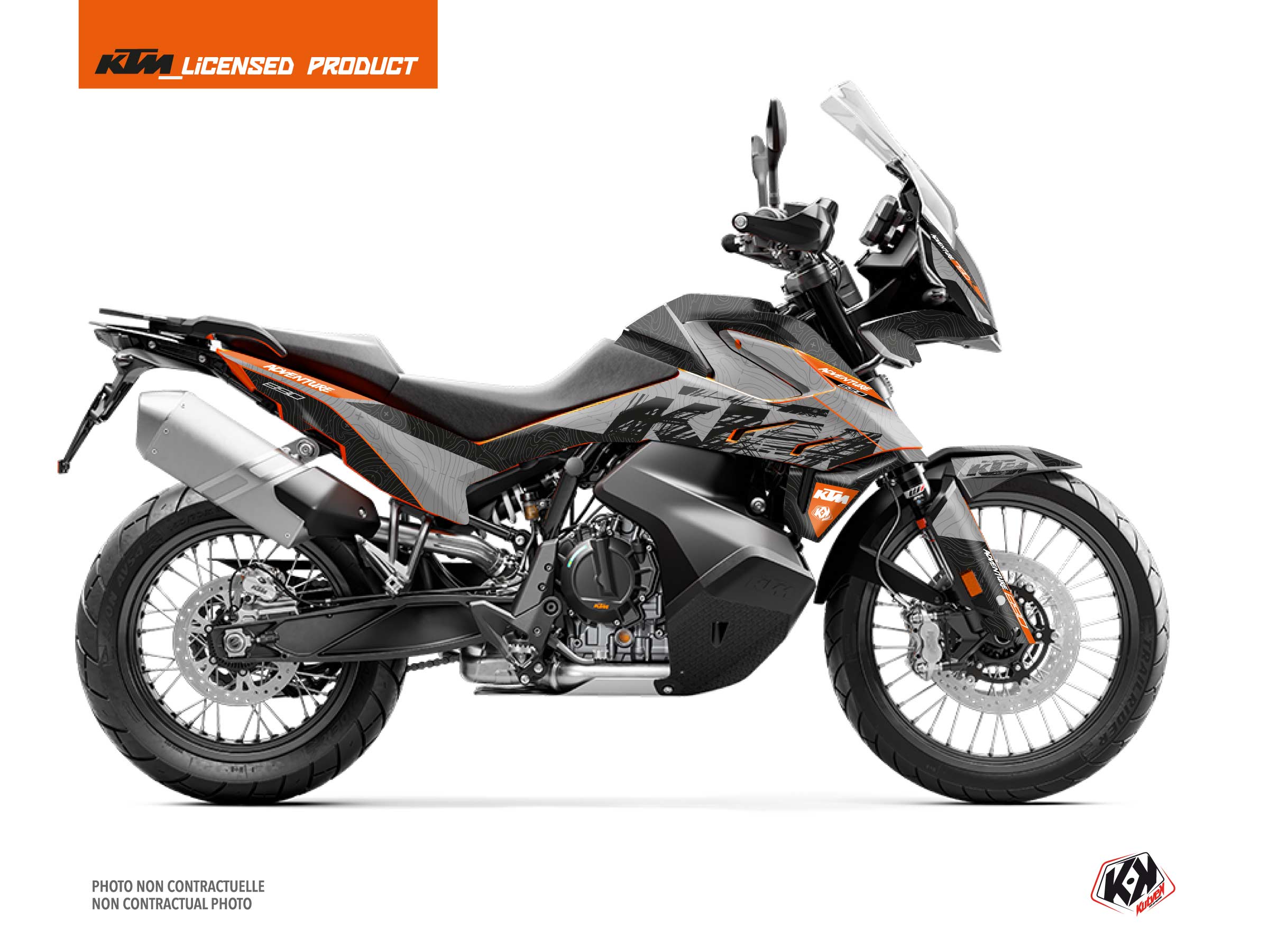 Kit Déco Moto Gear KTM 890 Adventure Gris Orange